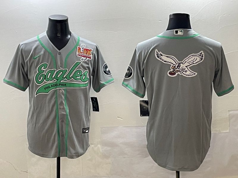 Men Philadelphia Eagles Blank Grey Jointly Name 2025 Nike Limited NFL Jersey style 11->philadelphia eagles->NFL Jersey